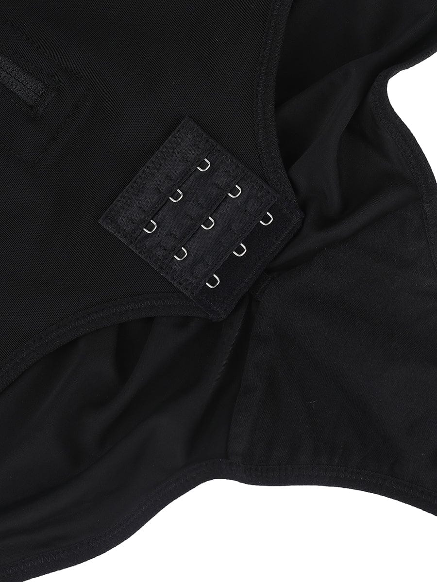 High Waist Post Surgery Shaper Shorts With Two Steel Bones and Zip
