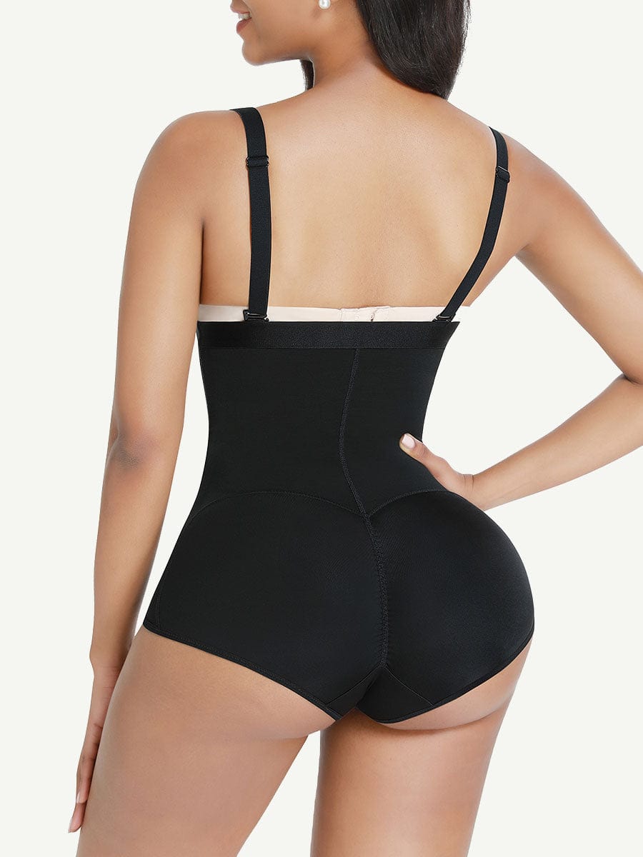 High Waist Post Surgery Shaper Shorts With Two Steel Bones and Zip