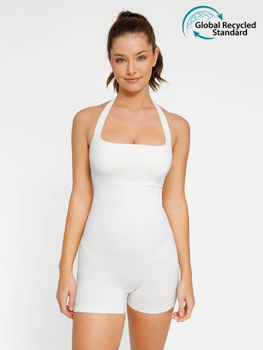 Seamless 🌿Eco-friendly Halter Neck Waist Shaping Jumpsuit