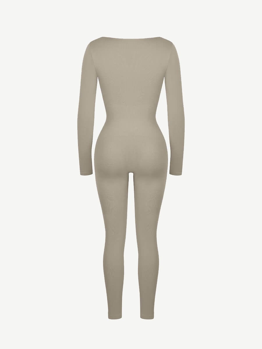 Seamless Deep V Tummy Control Waist Cinching Catsuit