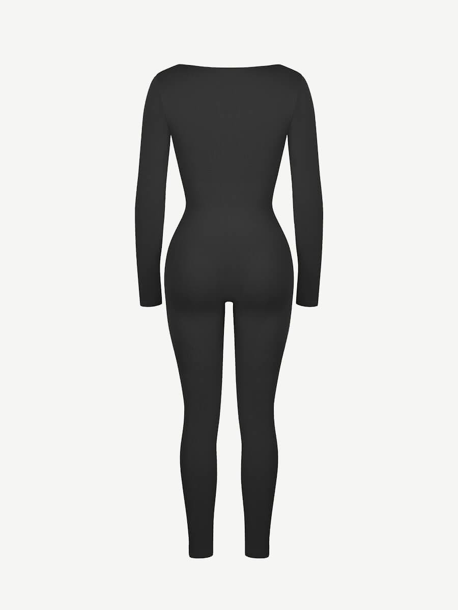Seamless Deep V Tummy Control Waist Cinching Catsuit