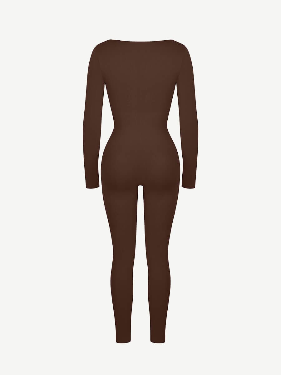 Seamless Deep V Tummy Control Waist Cinching Catsuit