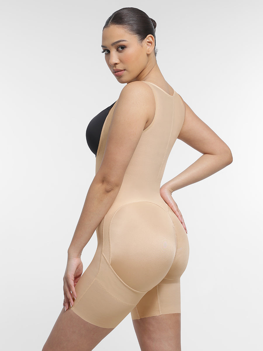 U-Shaped Chest Support Waist Control Peach Butt Post Surgery Full Body Shapewear