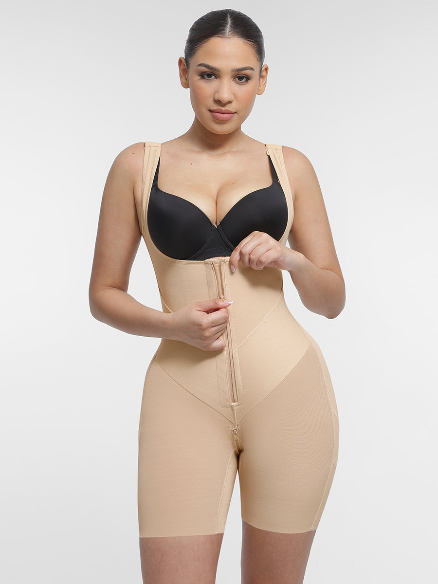 U-Shaped Chest Support Waist Control Peach Butt Post Surgery Full Body Shapewear