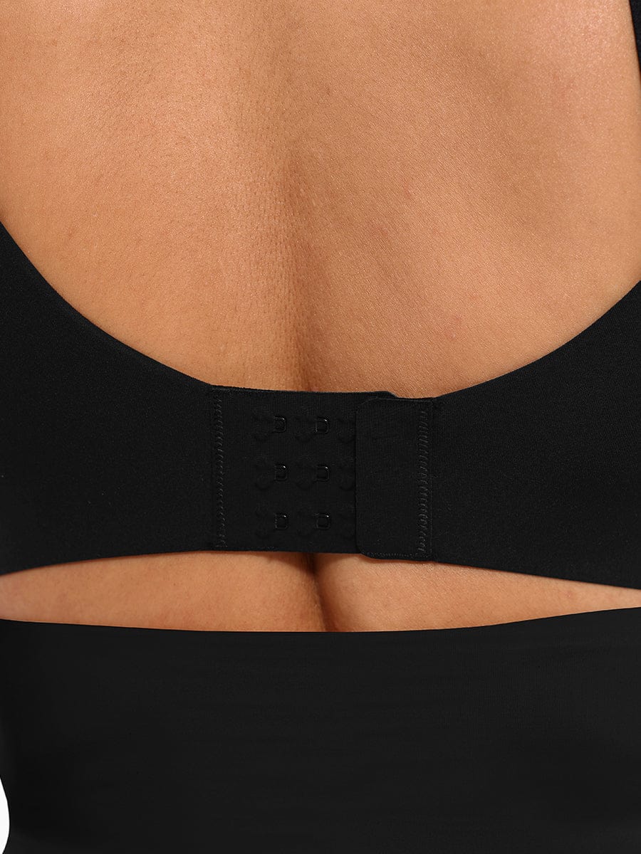 Unpadded Underwired Deep V-Neck Side Support Bra