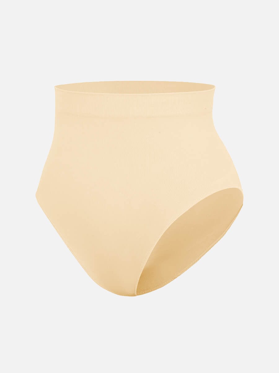 Seamless High-Waist Tummy Control Antibacterial Peach Hip Brief
