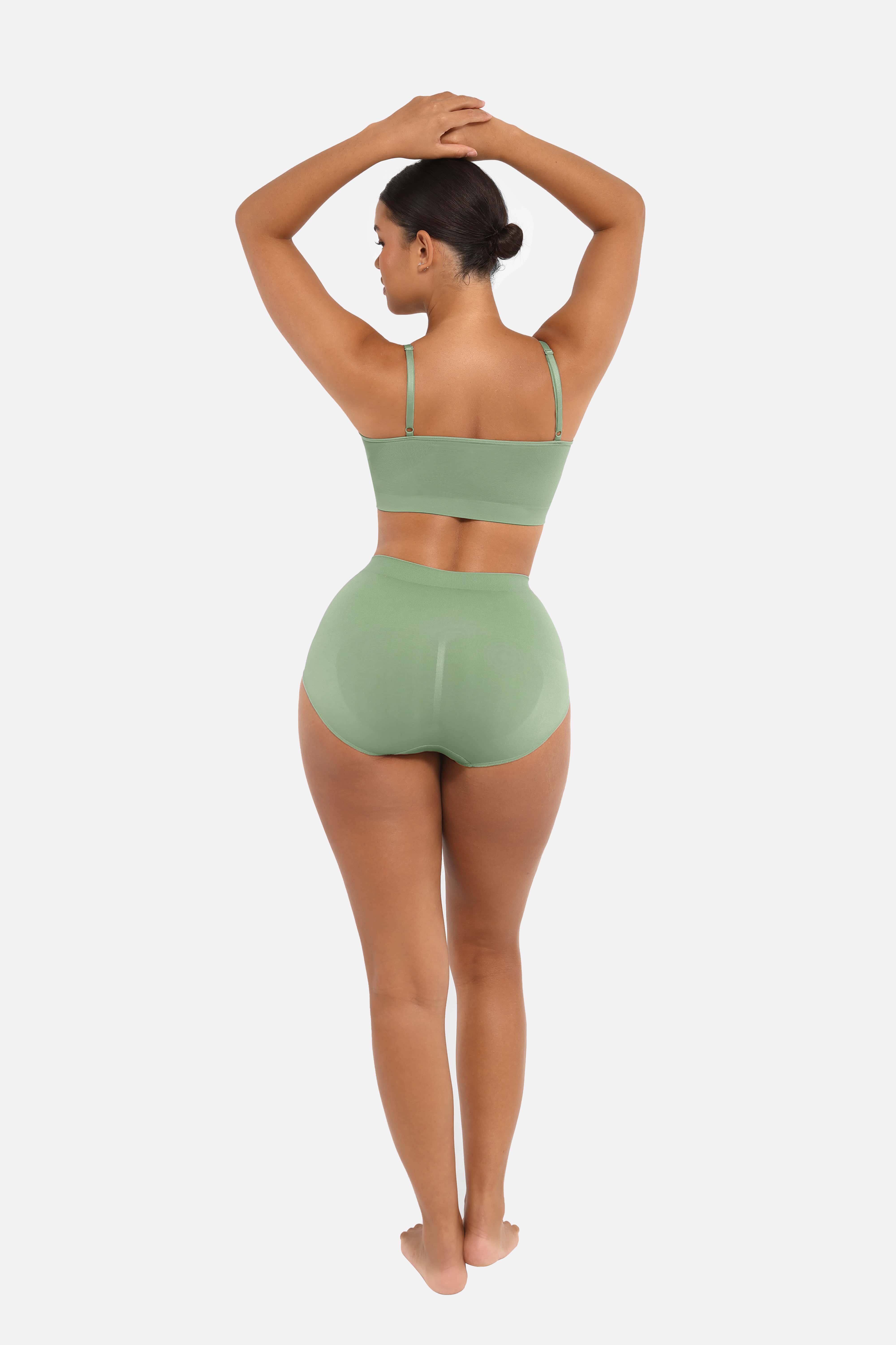 Seamless High-Waist Tummy Control Antibacterial Peach Hip Brief