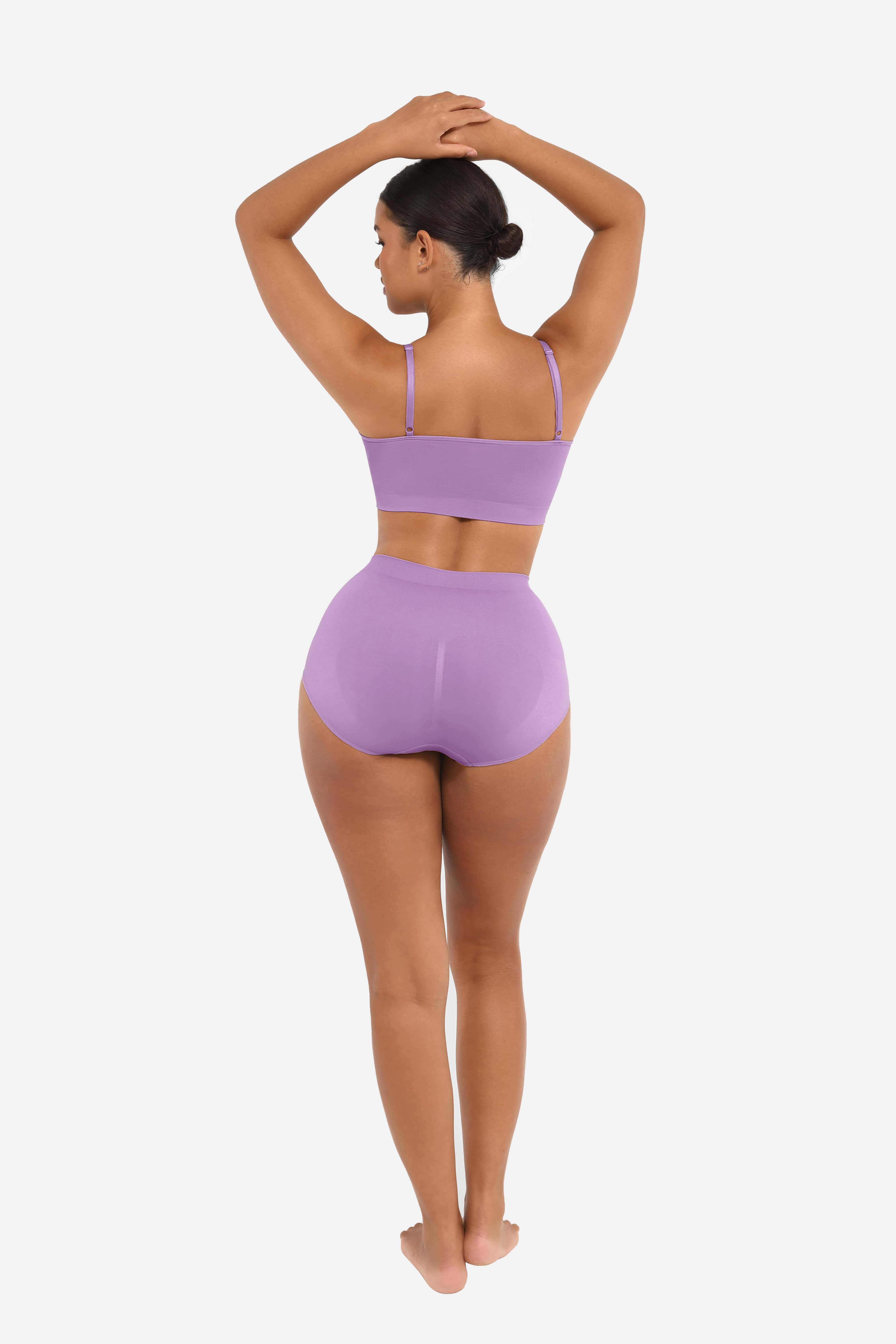 Seamless High-Waist Tummy Control Antibacterial Peach Hip Brief