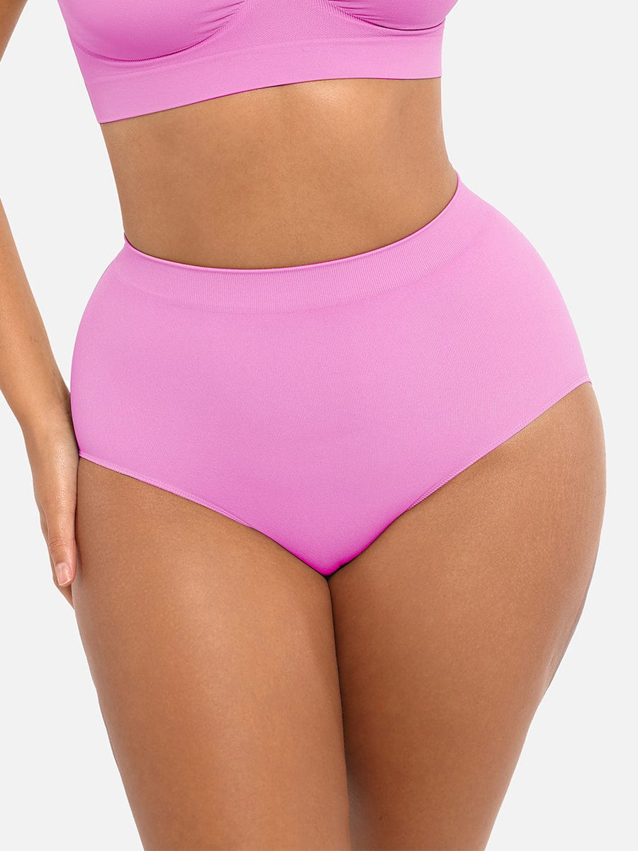 Seamless High-Waist Tummy Control Antibacterial Peach Hip Brief