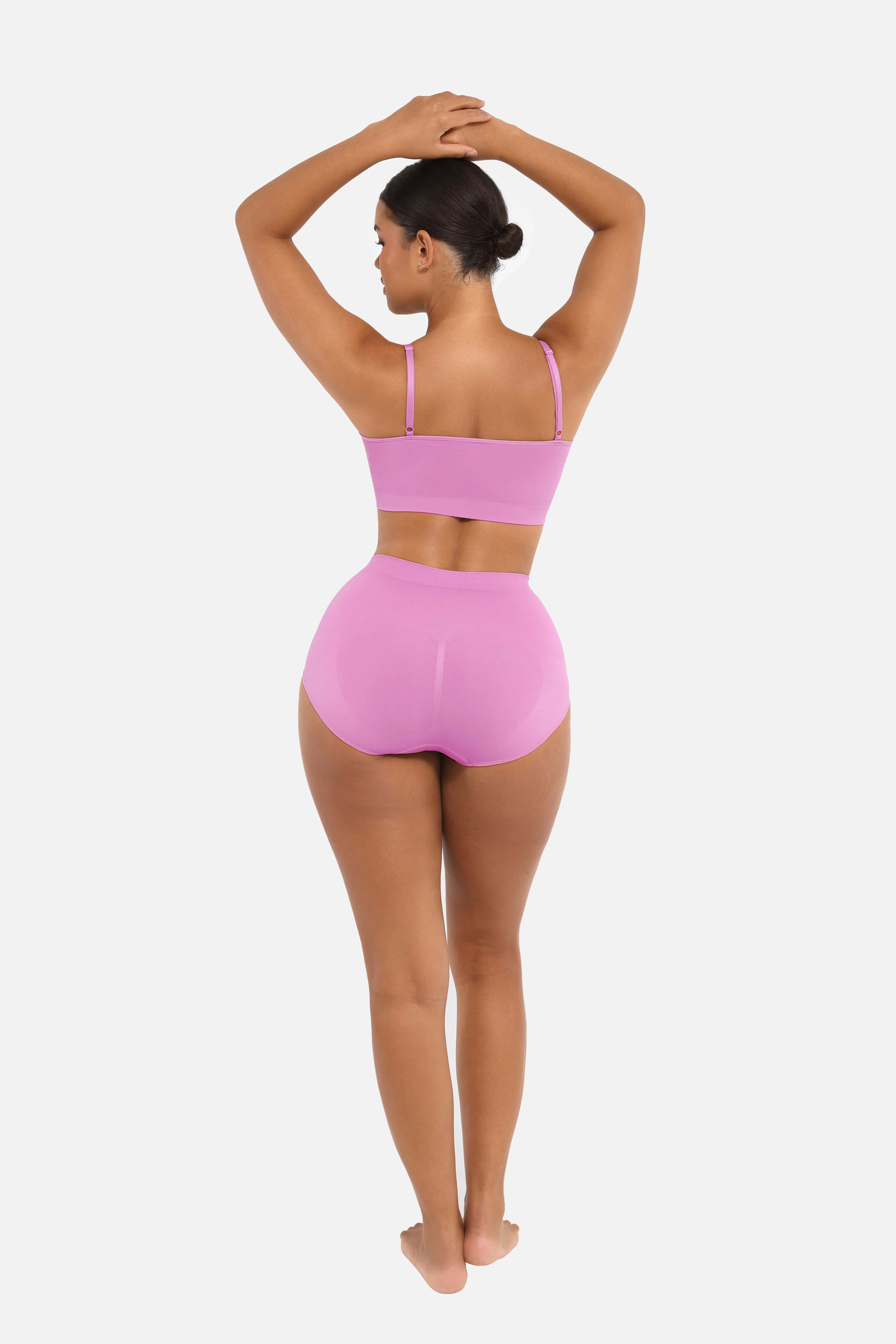 Seamless High-Waist Tummy Control Antibacterial Peach Hip Brief