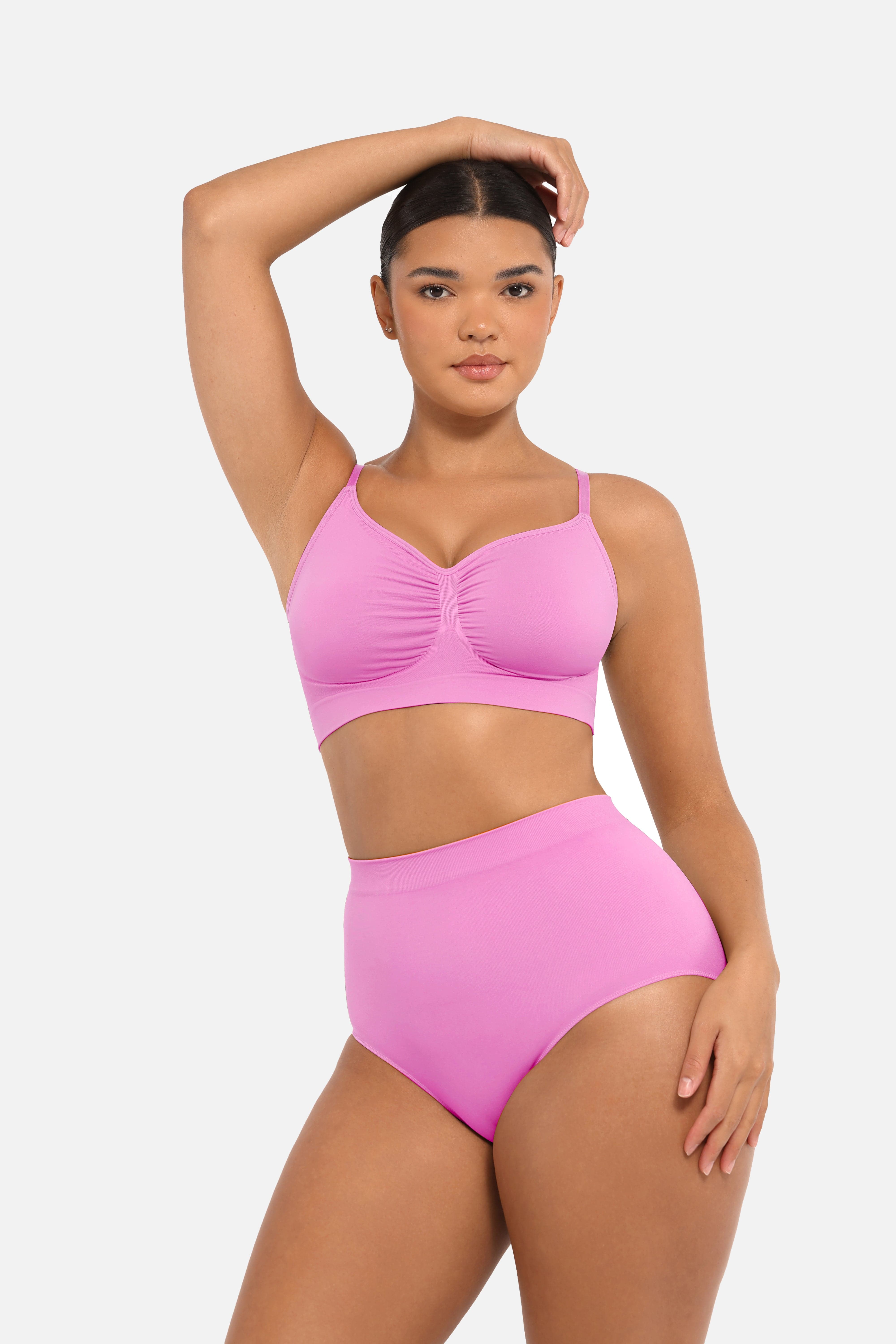 Seamless High-Waist Tummy Control Antibacterial Peach Hip Brief
