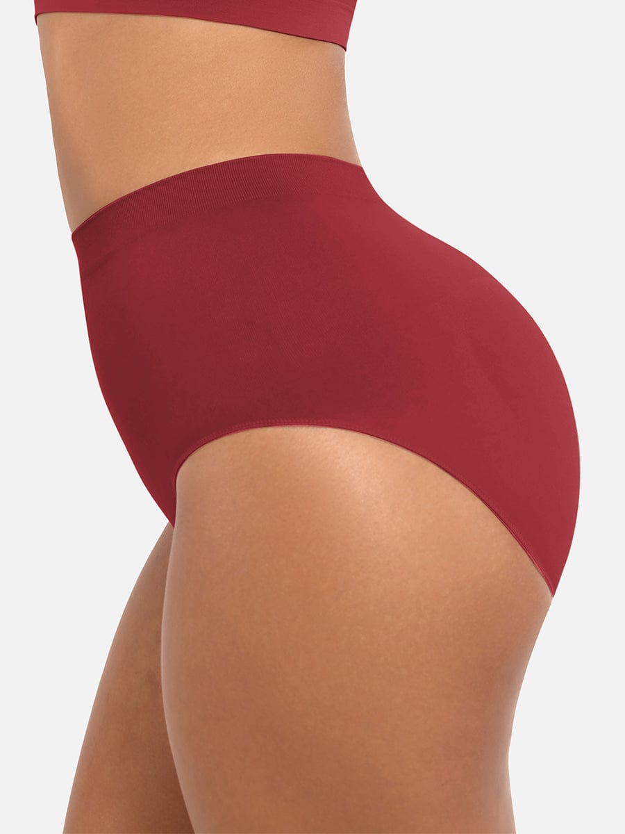 Seamless High-Waist Tummy Control Antibacterial Peach Hip Brief