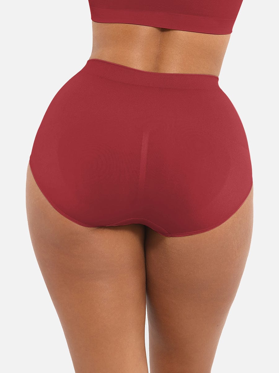 Seamless High-Waist Tummy Control Antibacterial Peach Hip Brief
