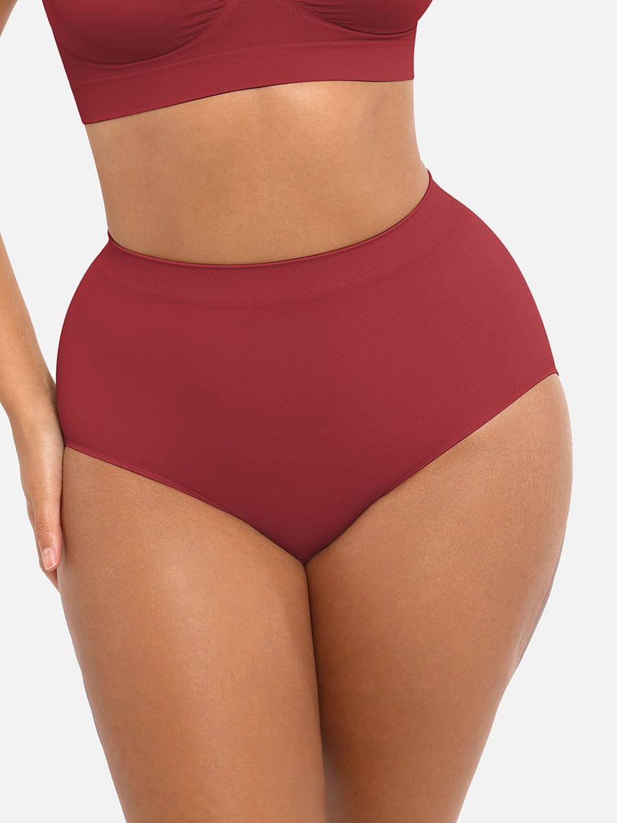 Seamless High-Waist Tummy Control Antibacterial Peach Hip Brief