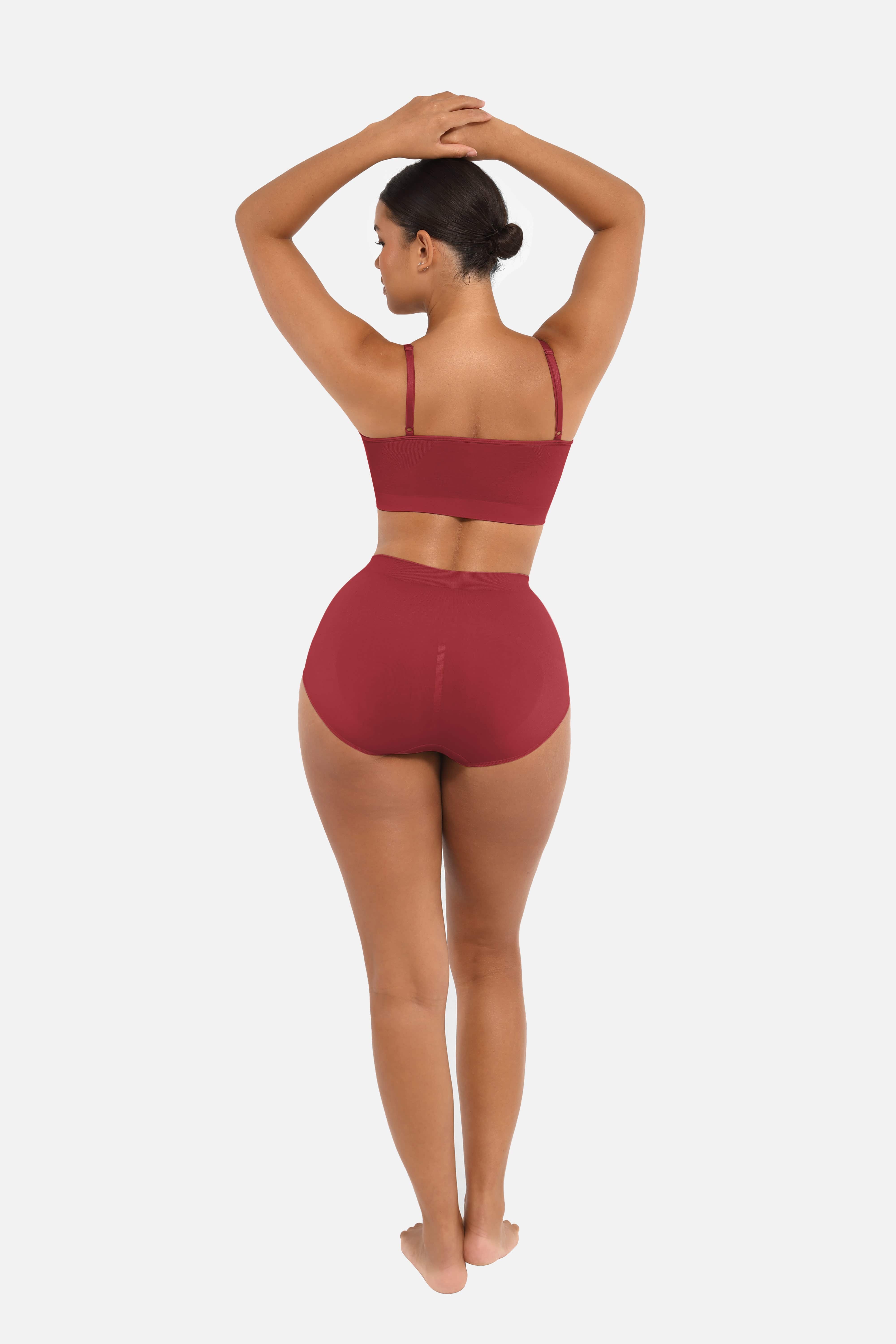 Seamless High-Waist Tummy Control Antibacterial Peach Hip Brief