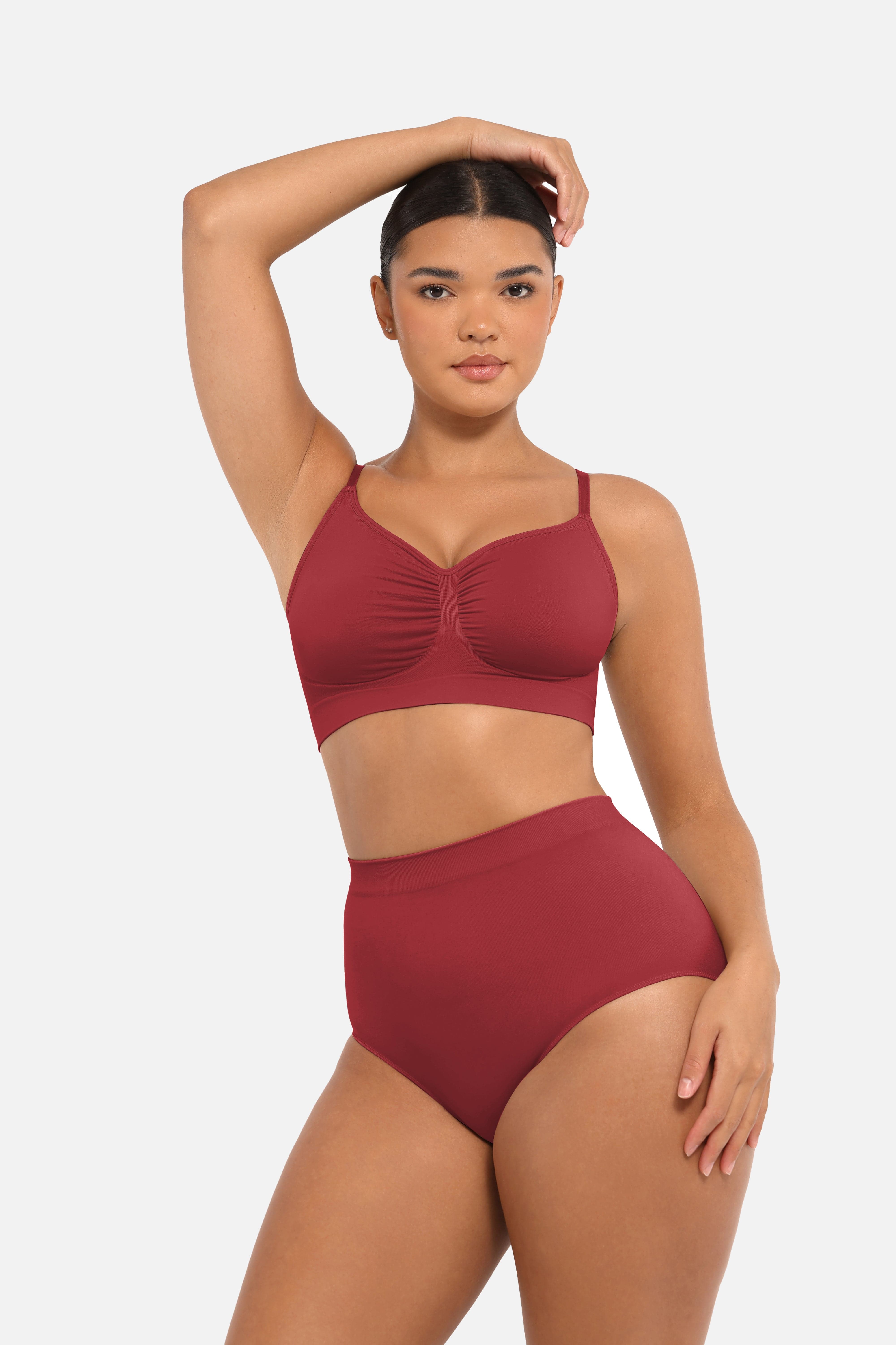 Seamless High-Waist Tummy Control Antibacterial Peach Hip Brief