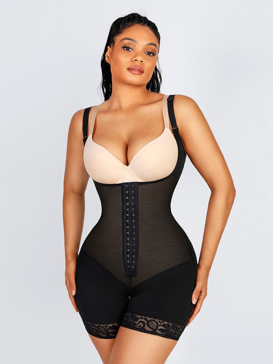 Breathable Latex Open Bust Tummy Control Firm Compression Shapewear