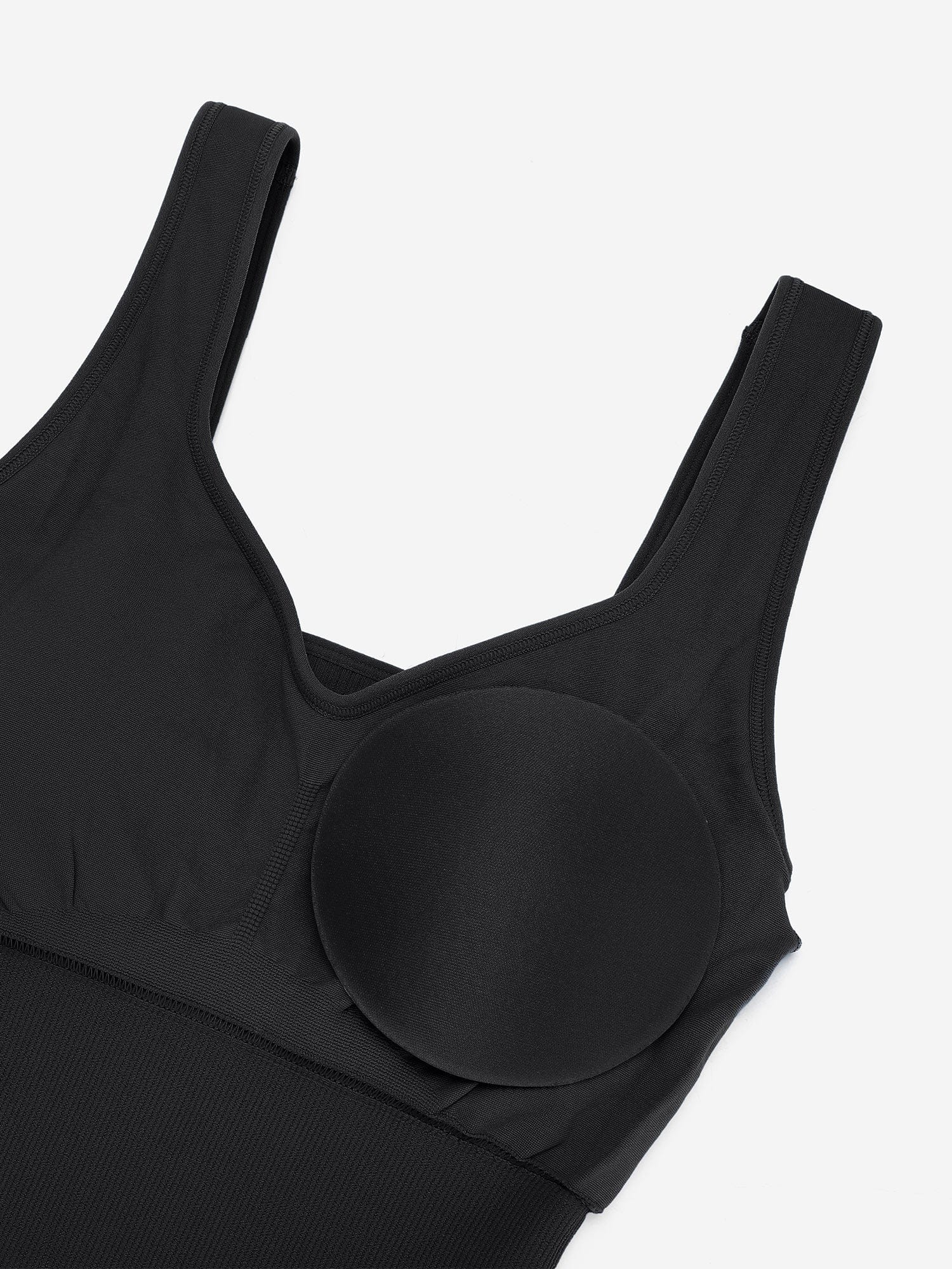 Eco-friendly🌿 Seamless Ribbed V-Neck Shapewear Romper
