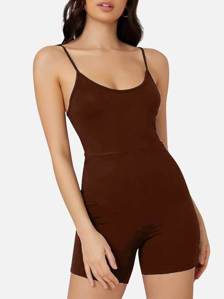 Mid-Thigh Fitness & Shaping Breathable Romper