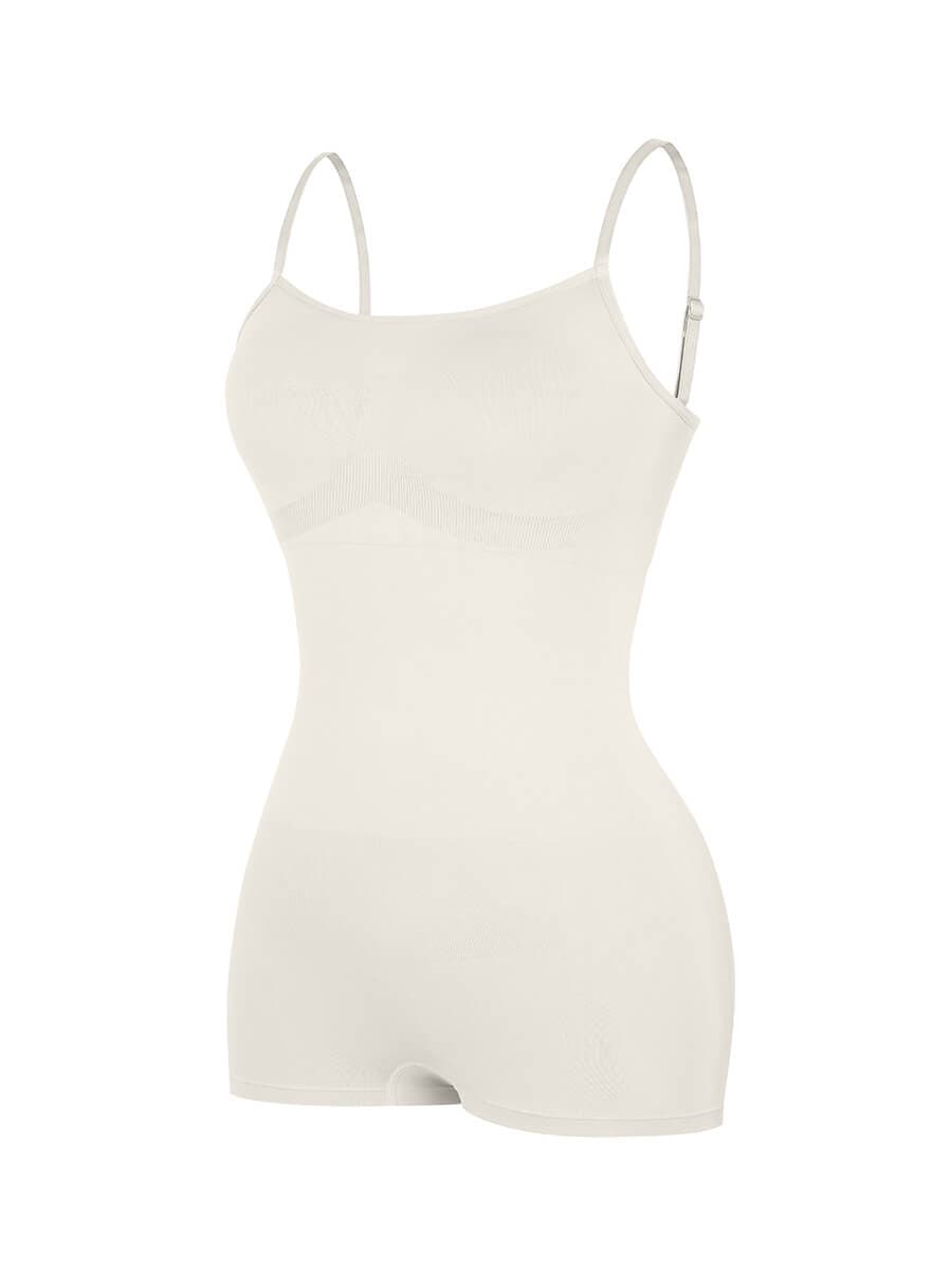 Seamless Waist and Abdomen Shaping Shapewear Bodysuit with Adjustable Straps