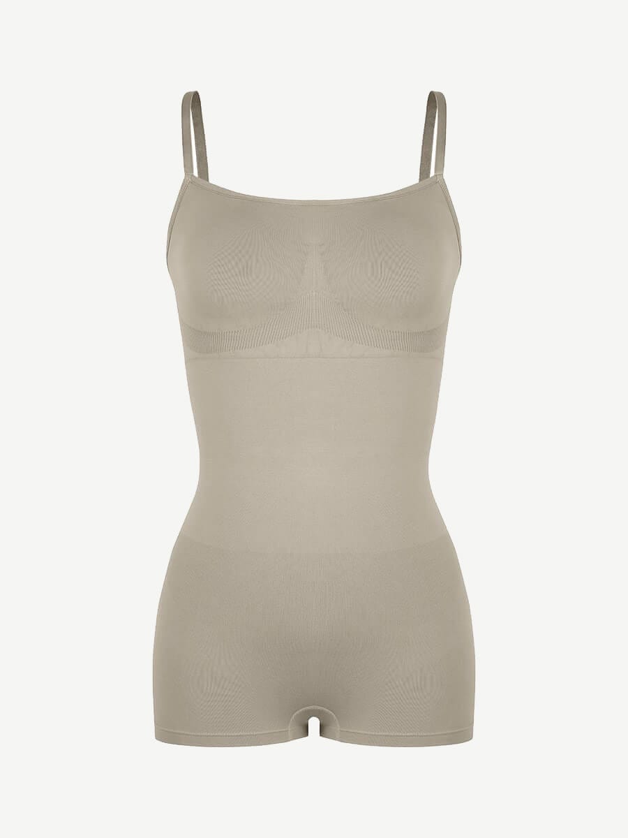 Seamless Waist and Abdomen Shaping Shapewear Bodysuit with Adjustable Straps