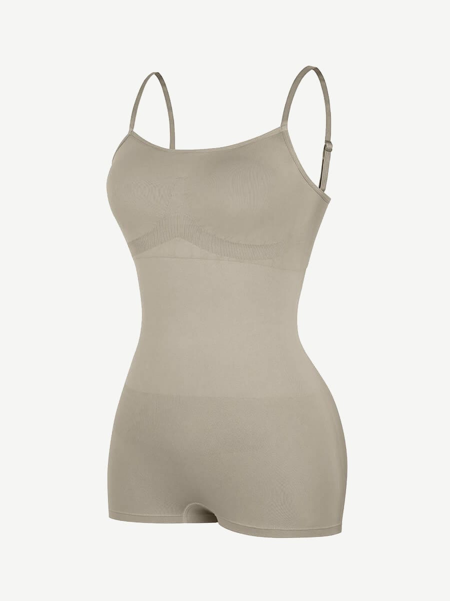 Seamless Waist and Abdomen Shaping Shapewear Bodysuit with Adjustable Straps