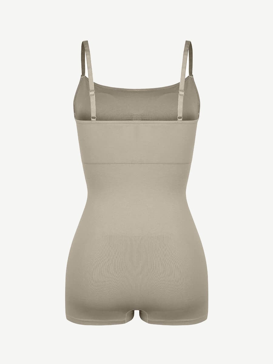 Seamless Waist and Abdomen Shaping Shapewear Bodysuit with Adjustable Straps