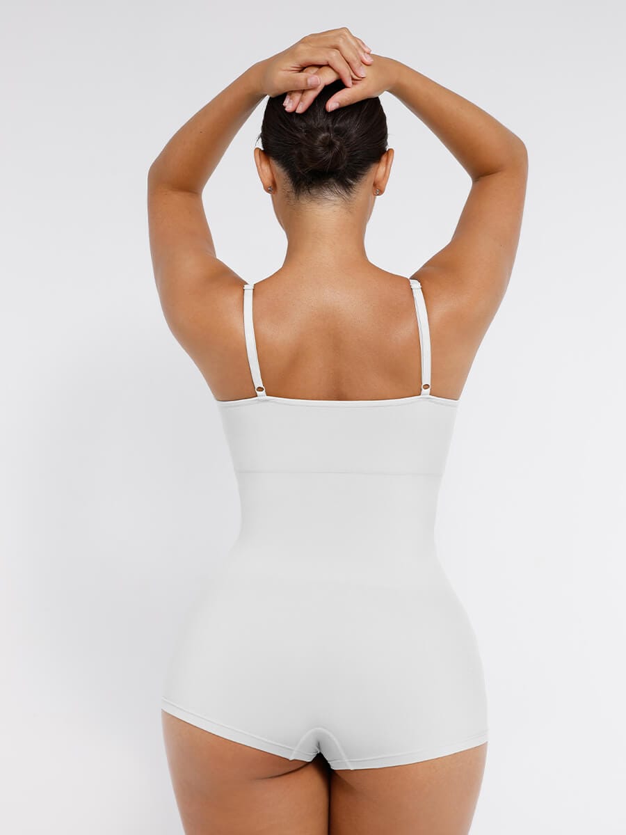 Seamless Waist and Abdomen Shaping Shapewear Bodysuit with Adjustable Straps