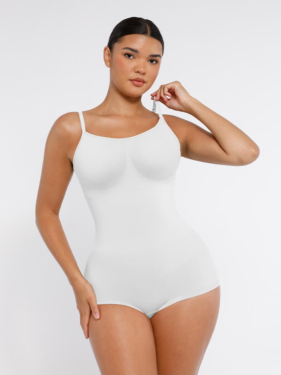 Seamless Waist and Abdomen Shaping Shapewear Bodysuit with Adjustable Straps