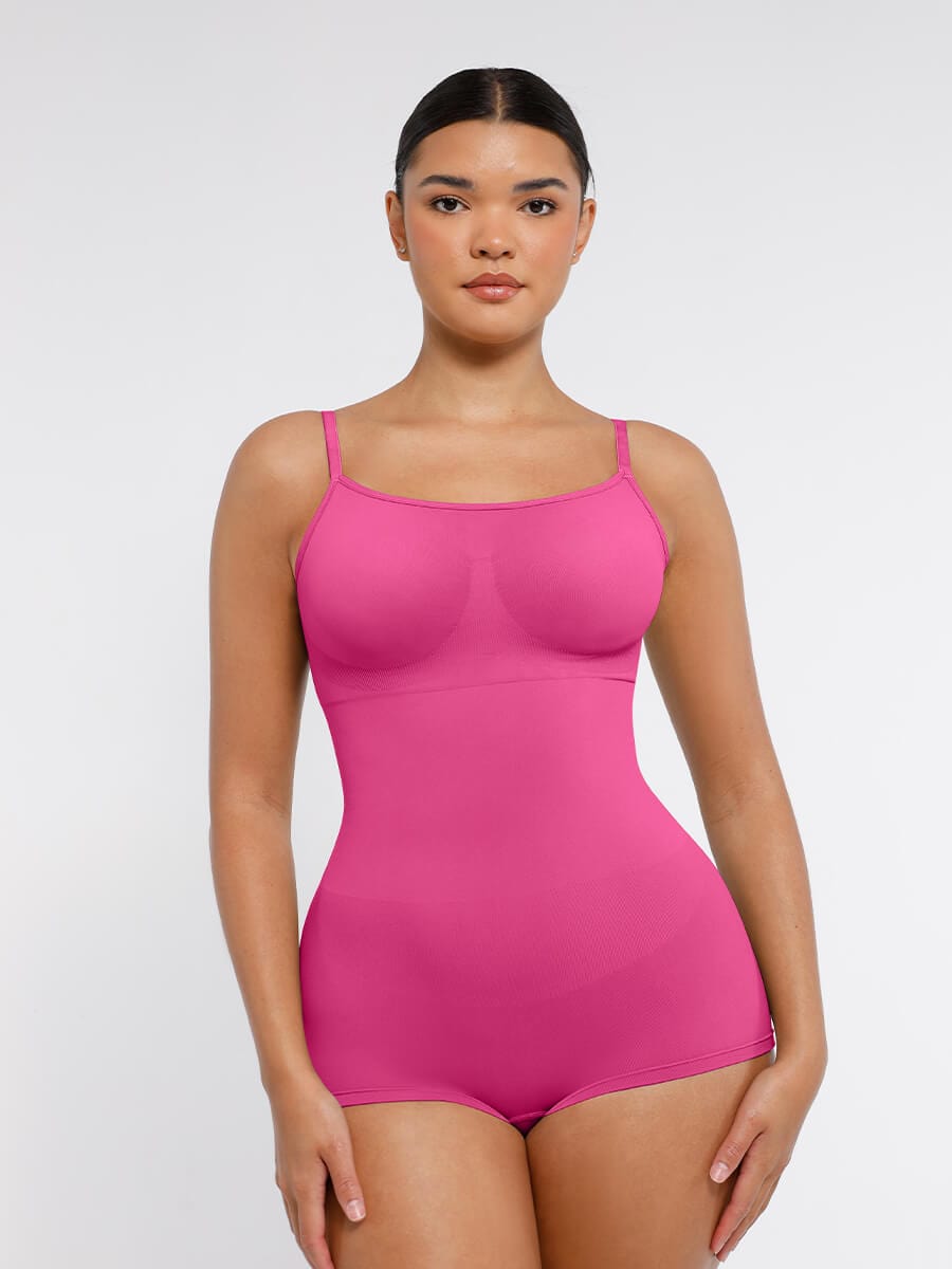 Seamless Waist and Abdomen Shaping Shapewear Bodysuit with Adjustable Straps
