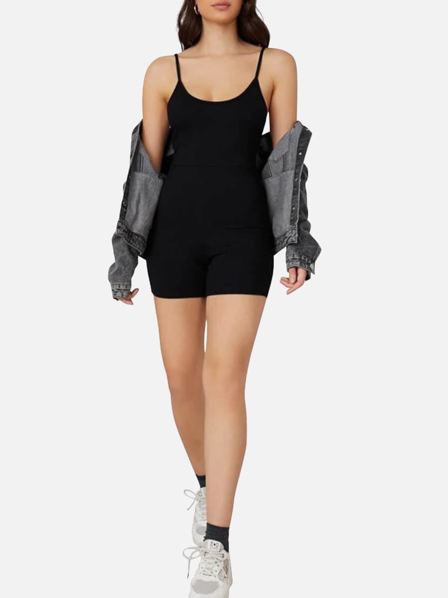 Mid-Thigh Fitness & Shaping Breathable Romper