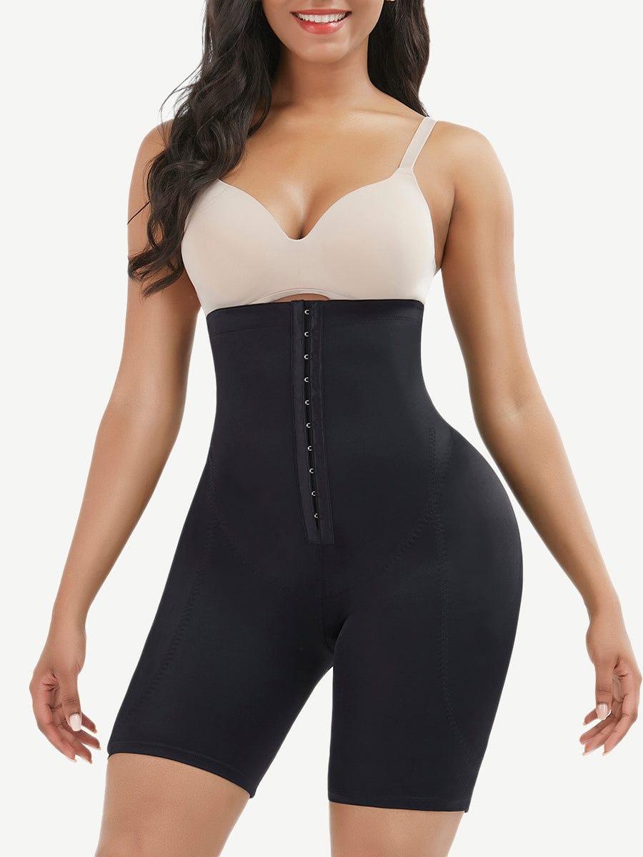 High-Waist Tummy Control Shapewear with 2 Removable Hip Pads