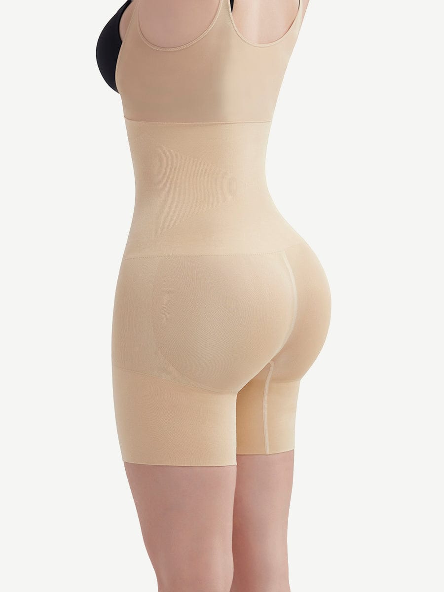 Skin-Friendly Black Full Body Shaper Adjustable Straps Secret Slimming