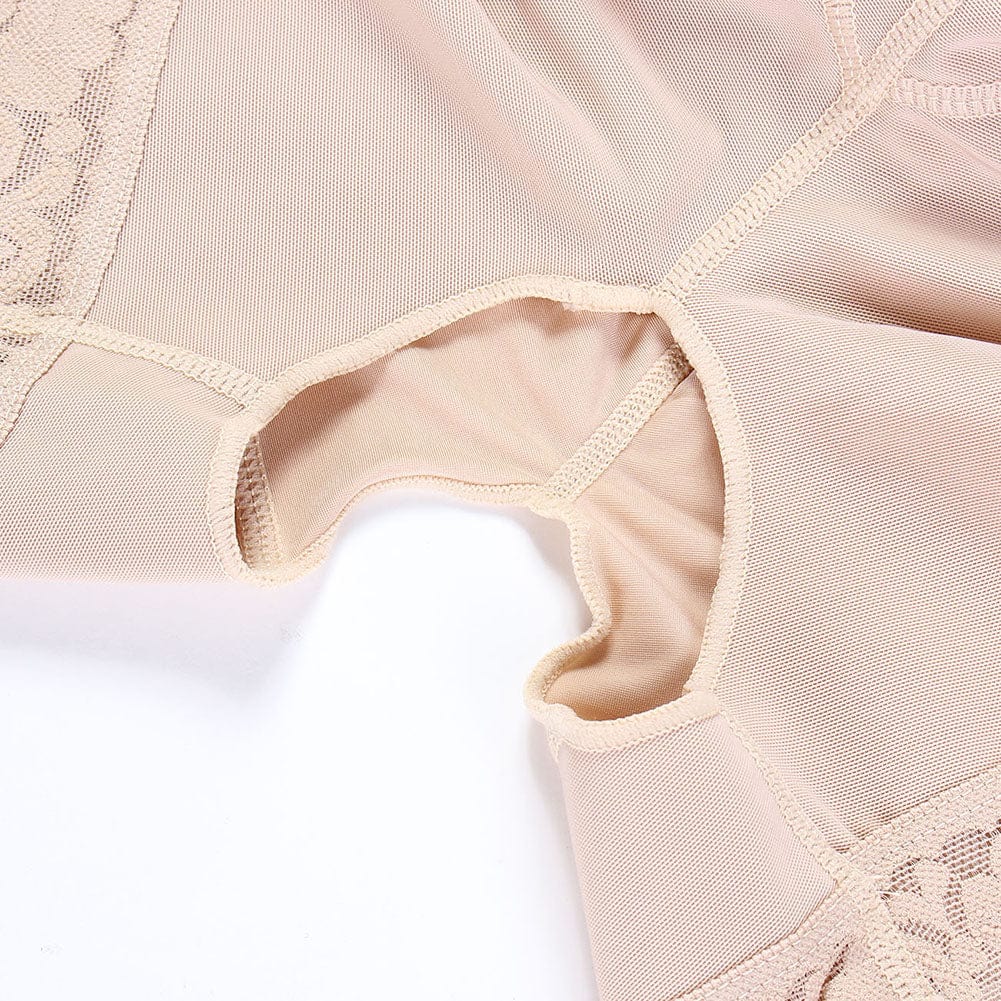 Black Underbust Boyshort Open Crotch Lace Slimming Belly Shapewear