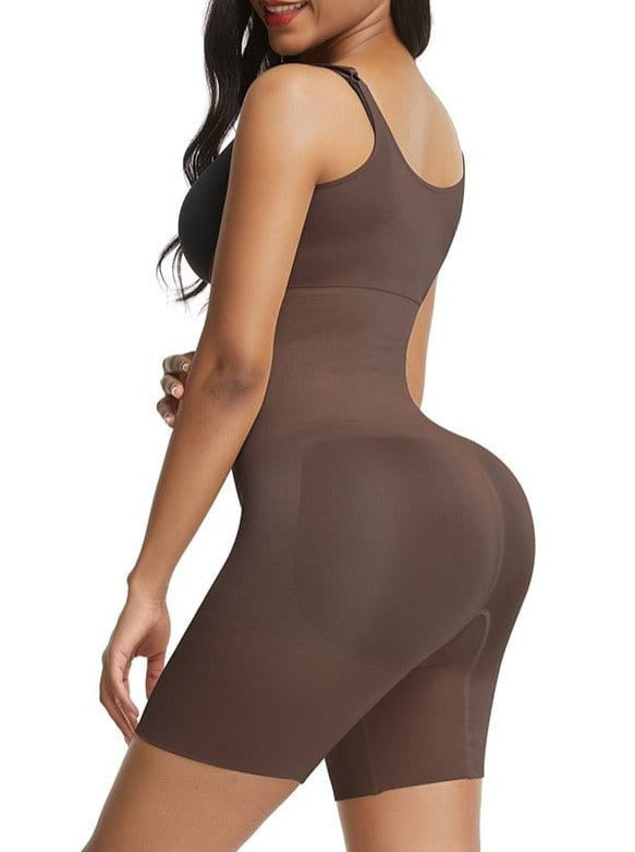 Skin-Friendly Black Full Body Shaper Adjustable Straps Secret Slimming