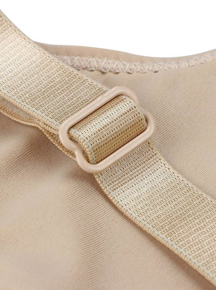 Skin-Friendly Black Full Body Shaper Adjustable Straps Secret Slimming