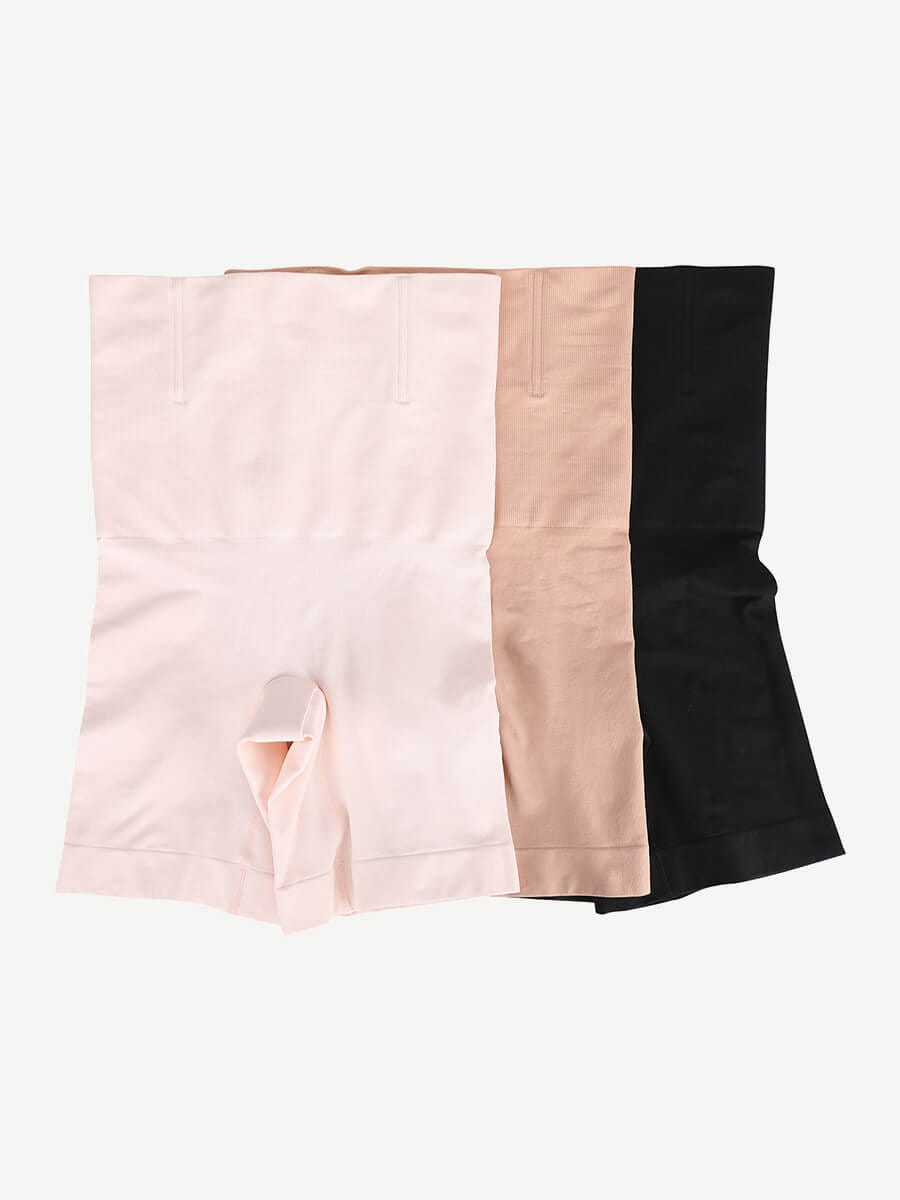 Seamless Double-Layer Tummy Panel 4 Steel Bones Shapewear Shorts
