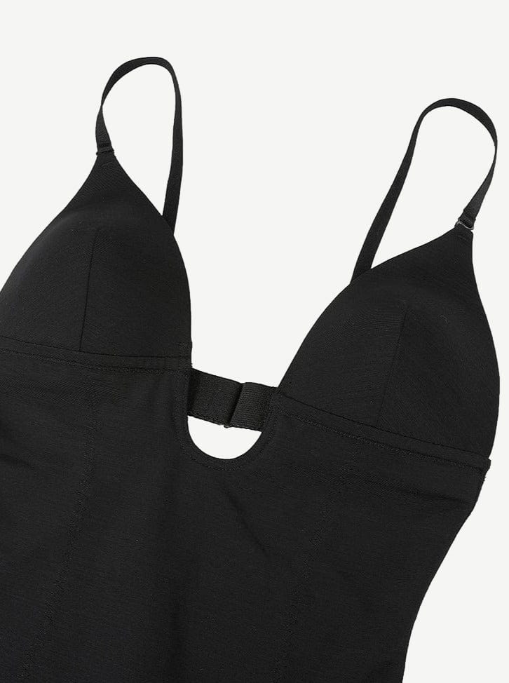 Full Body Shaper Wired Plunge Collar Smooth Silhouette