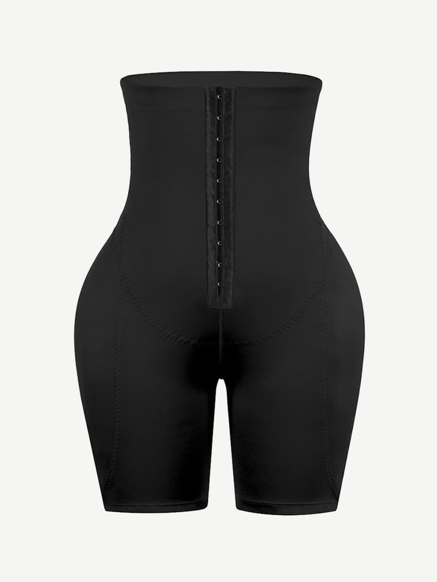 High-Waist Tummy Control Shapewear with 2 Removable Hip Pads