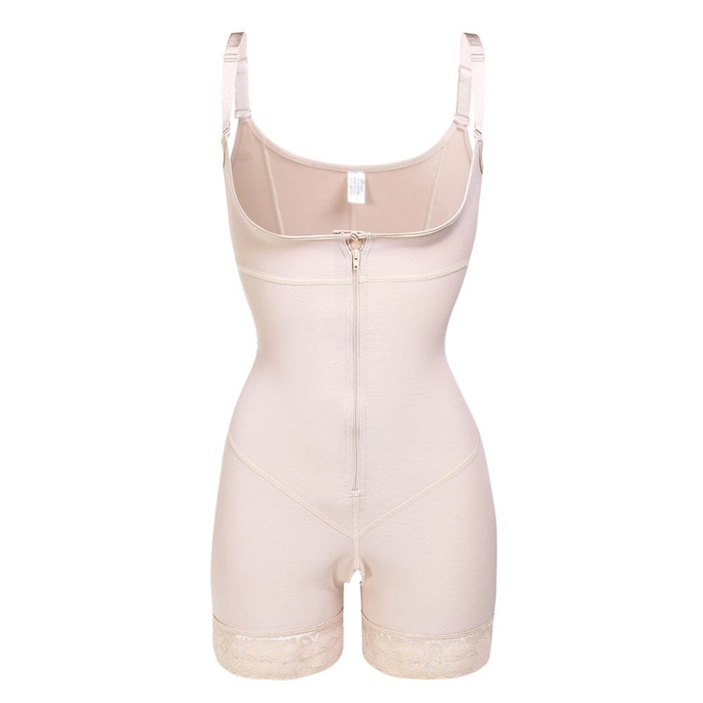Black Underbust Boyshort Open Crotch Lace Slimming Belly Shapewear