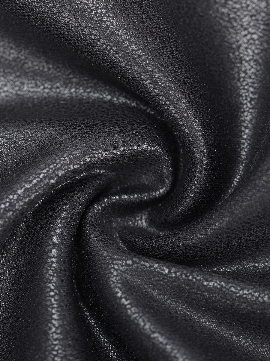 Faux Leather Square Comfy elastic Tummy Control Bodysuit