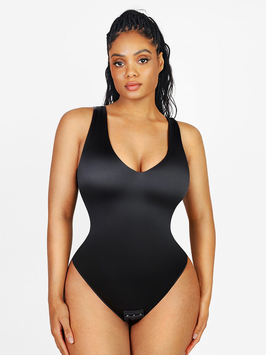 Deep V-neck Waist Abdomen sculpting Bodysuit