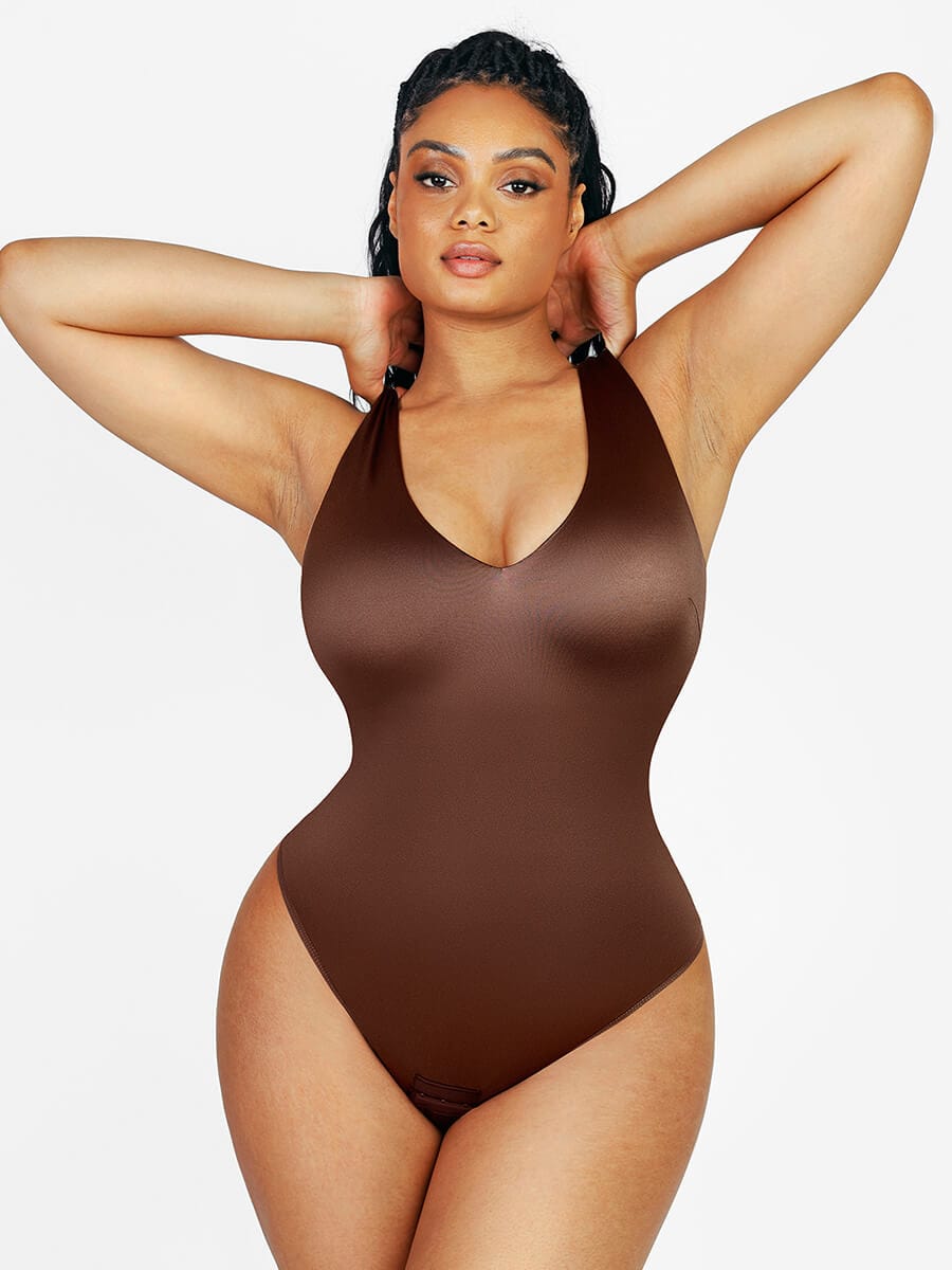 Deep V-neck Waist Abdomen sculpting Bodysuit
