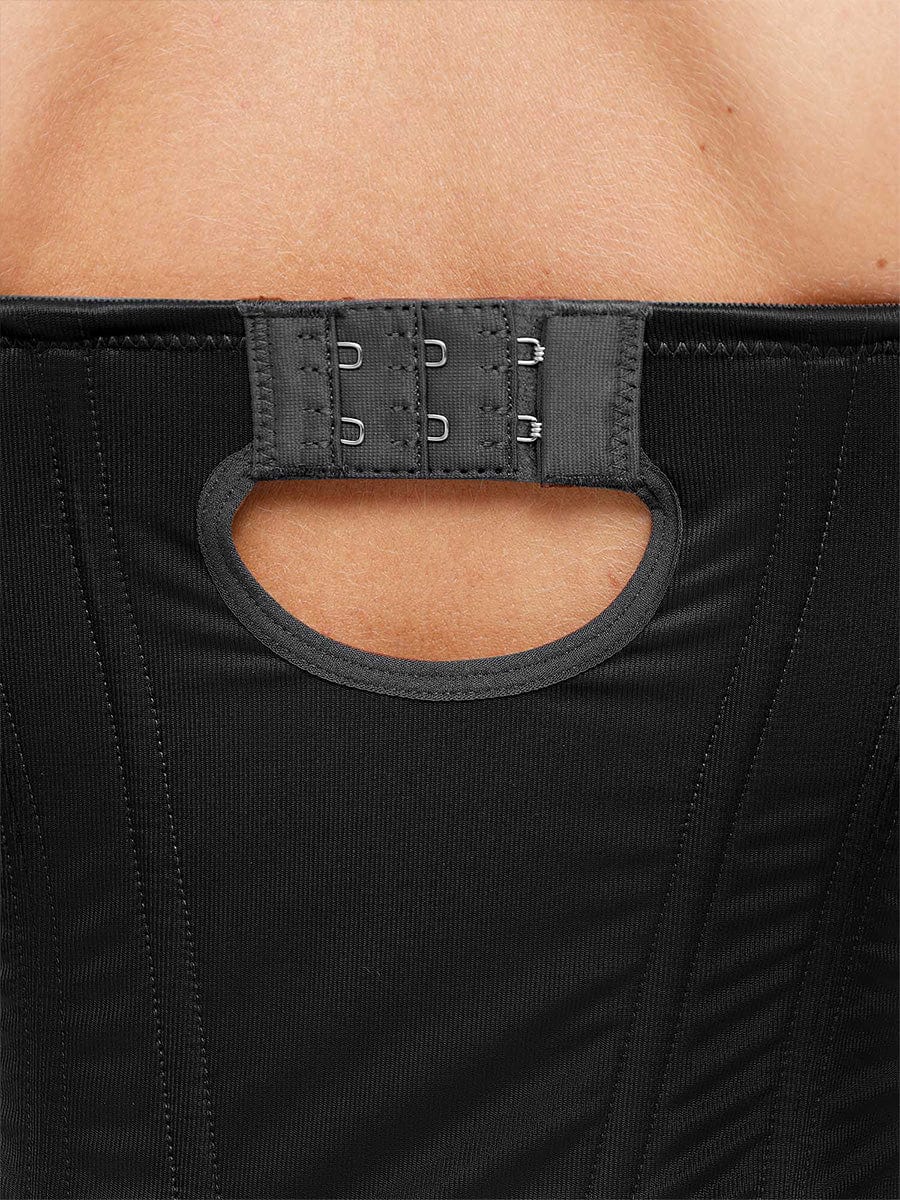 Deep V-Neck Thong Shapewear Bodysuit Built-in Steel Frame