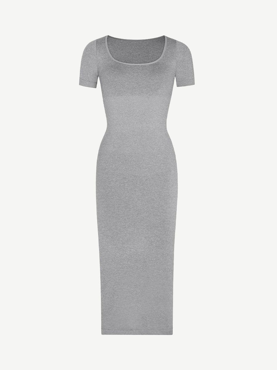 ๐ฟ Seamless Eco-Friendly Back Slit Outer Shaping Dress With Removable Cups