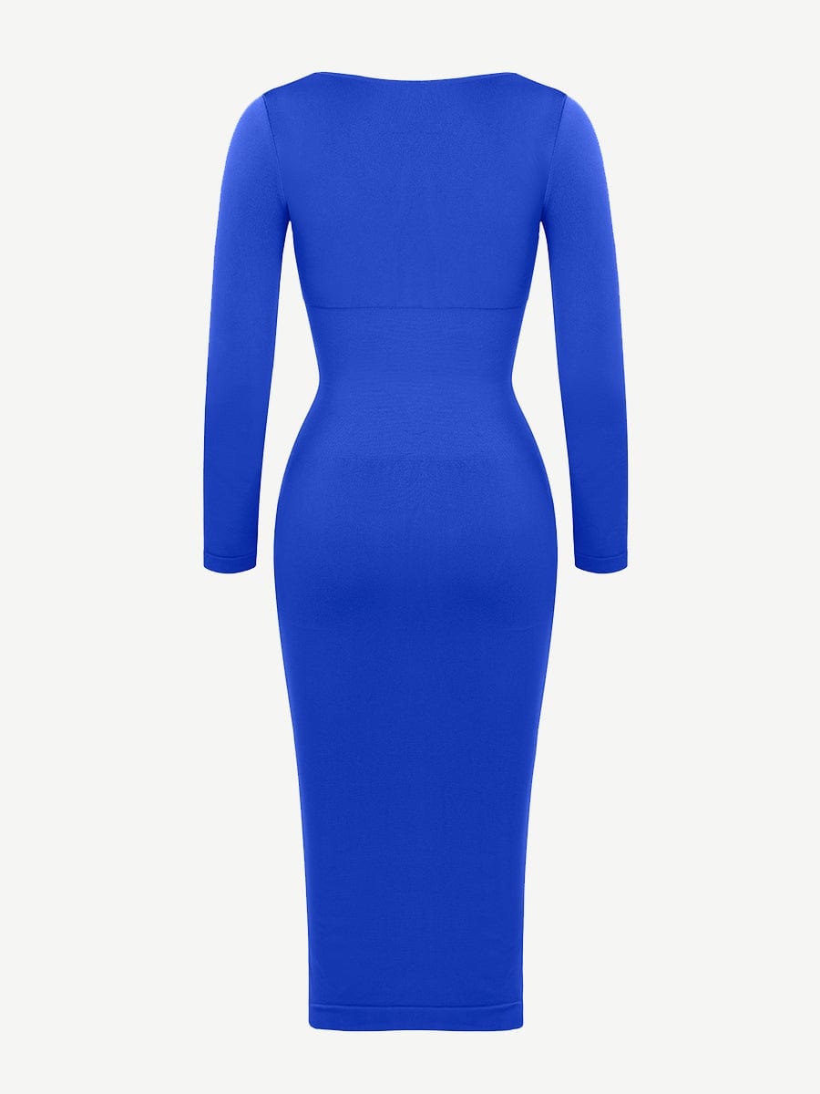 ๐ฟ Eco-friendly Seamless Square Neck Long Sleeve Shaper Dress