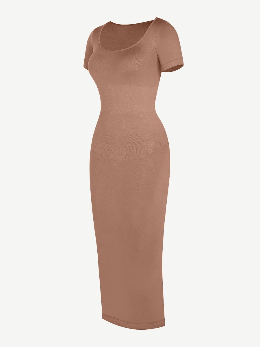 ๐ฟ Seamless Eco-Friendly Back Slit Outer Shaping Dress With Removable Cups