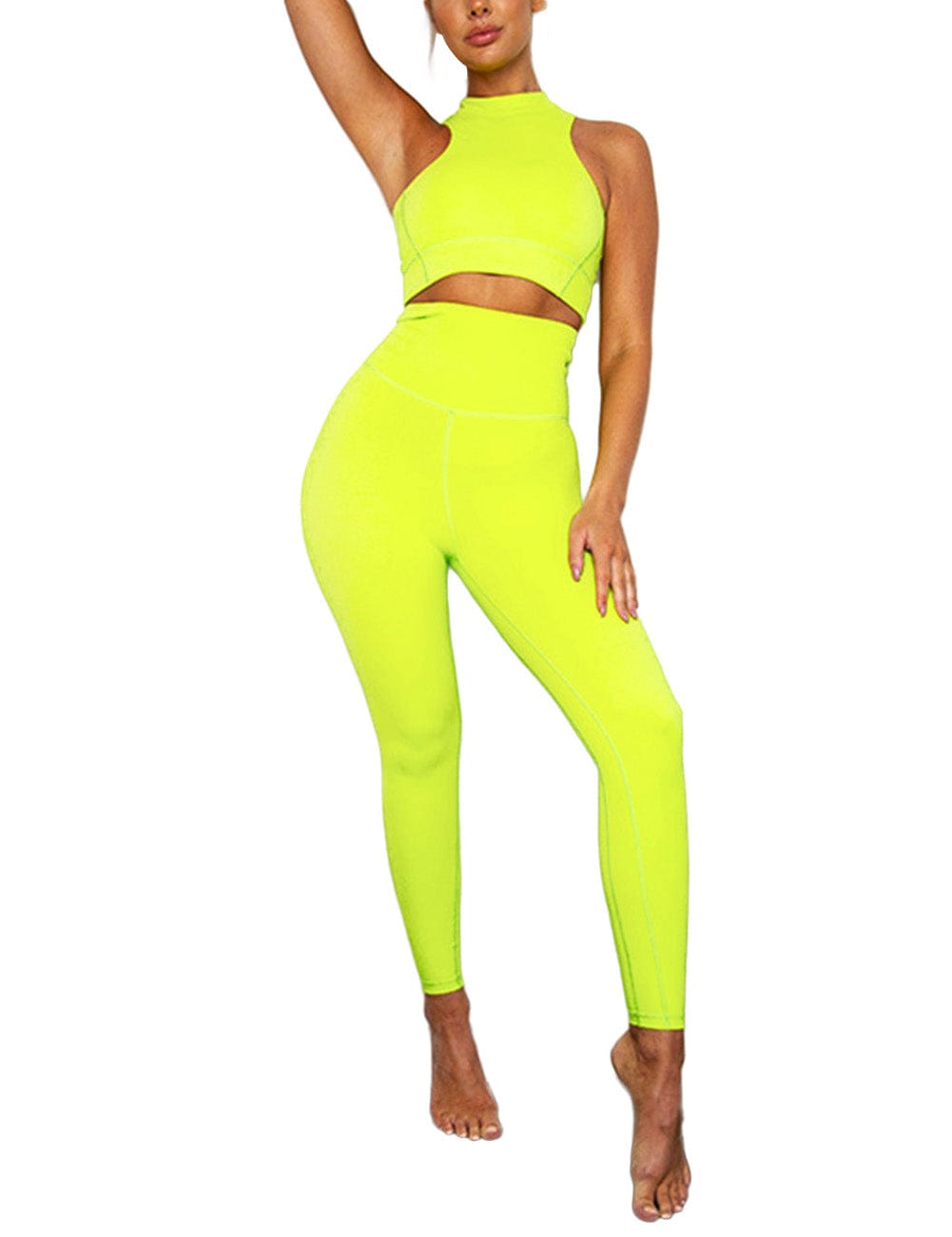 Flawlessly Zipper Back Tank Suit High Waist Outfit