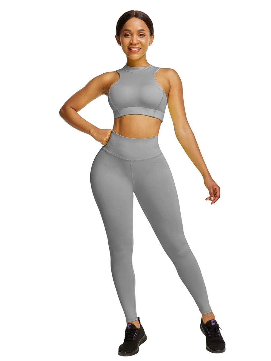 Flawlessly Zipper Back Tank Suit High Waist Outfit