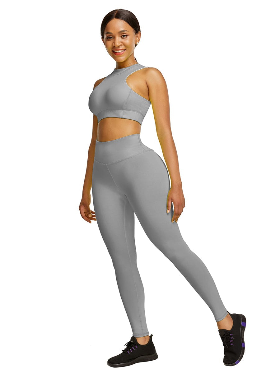 Flawlessly Zipper Back Tank Suit High Waist Outfit